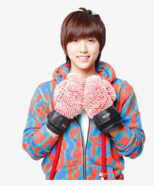 B1a4 Sandeul Wearing Woolen Boxing Gloves - Kpop Sandeul