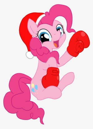 Drizzlefag, Boxing Gloves, Hat, Pinkie Pie, Safe, Santa - Pinkie Pie Laughing