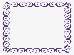 Purple Wide Pointy Frame - Purple Picture Frame Clipart