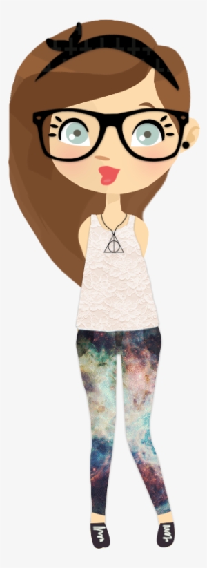166569 Kb Hipster Girl Png - Png Hipster Doll