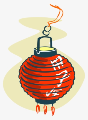 Vector Illustration Of Chinese Asian Paper Lanterns - Traditional Red Japanese Lantern