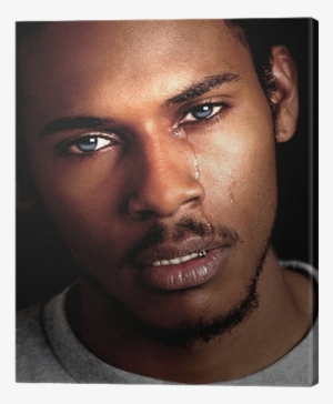 Beautiful Image Of A Young Black Man Crying Canvas
