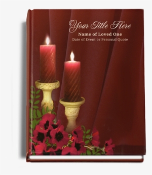 Candlelight Perfect Bind Memorial Guest Registry Book - Funeral Program