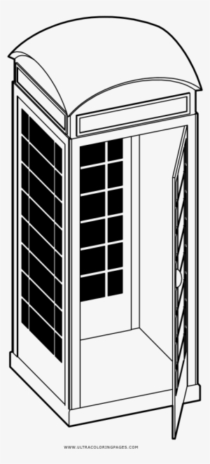 Phone Booth Coloring Page - Cabines Londres Para Colorir