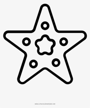 Dibujo De Estrella De Mar Para Colorear - Estrella Con Bordes Redondos