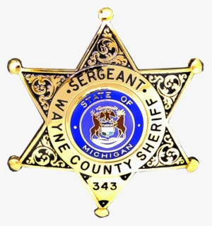 6-point Star Badge With Circular Panel - Emblem