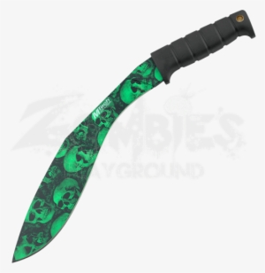 Green Skull Bladed Kukri