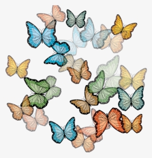 Butterflies After Staining And Screening - Two Butterflies Are One Ornament (round)