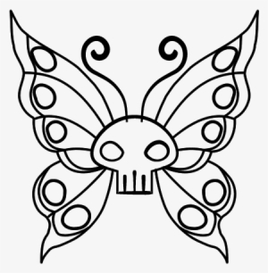 Dibujo De Mariposa Emo Para Colorear - Desenhos Faceis De Desenhar De Borboletas
