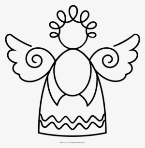 Angel Coloring Page - Line Art