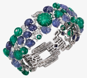 High Jewelry Bracelet - Watch Ruby Emerald And Sapphire Beads Or Cabochon Cartier