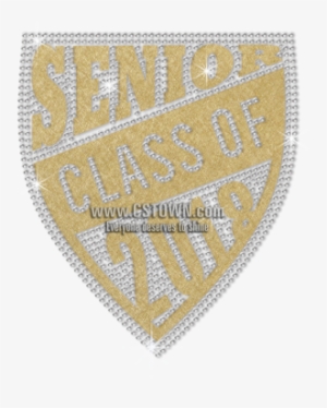 Sale Golden Senior Class Diamante Badge - Label