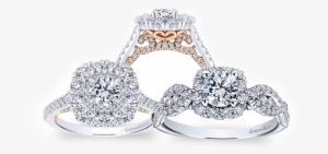 We Offer Traditional And Contemporary Engagement Rings - 14k White/rose Gold Round Double Halo Engagement Ring