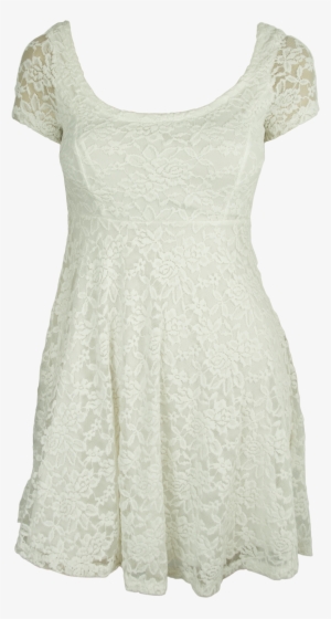 Vestido De Encaje Color Blanco - Cocktail Dress