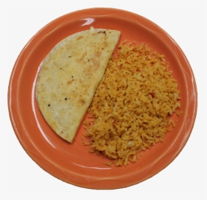 One Cheese Quesadilla And Rice - Paratha
