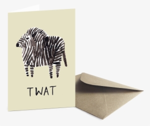 Twat Blank Greetings Card