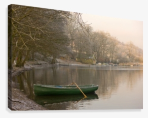 Rowboat Sitting At The Shore Of A Lake, Cumbria, England - Lake With Row Boat