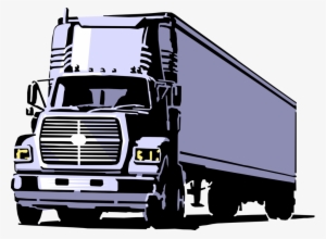 Vector Illustration Of Commercial Shipping And Delivery - Long Haul Truck Clipart
