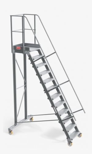 escalera industrial modular - escalera con ruedas para almacen
