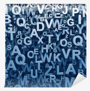 Abstract Blue 3d Letters Background Computer Generated - Background Letras