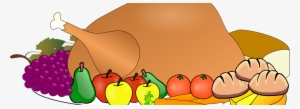 Open Thanksgiving Day - Thanksgiving Dinner Cartoon Clipart