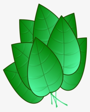 Green Leaves Clipart Tobacco Leaf - Folhas Verdes Em Desenho