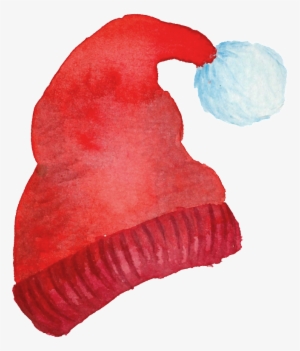 Pintado A Mano De Seda Rojo Sombrero De Navidad Navidad - Hat