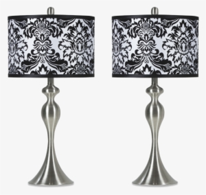 Set Of 2 Damask Lamps - Ore Furniture Floral 19.5" Table Lamp