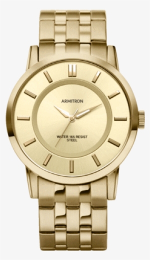Gold Tone Stainless Steel Analog Watch 42mm / Gold - Men's Armitron Resin Sport Watch 20-4962bkgp Gold/black
