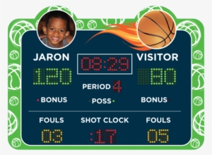 Green Basketball Scoreboard
