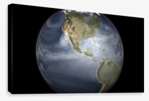 Full Earth View Showing Water Vapor Over The Americas - Atmospheric Water Vapor Animation