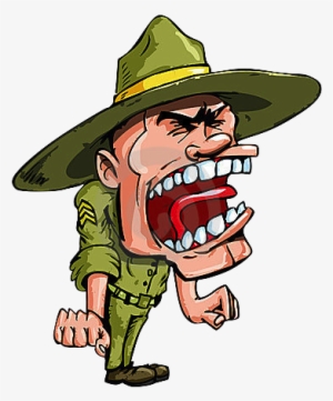 Angry Cartoon Drill Sergeant - Drill Sergeant Cartoon
