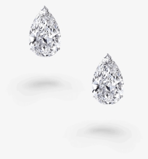 A Pair Of Classic Graff Pear Shape Diamond Stud Earrings - Platinum