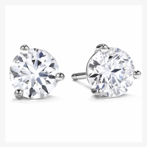 3 claw diamond earrings