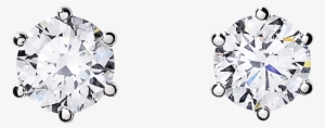 Diamond Stud Earring 6-prong Setting In White Gold - Diamant Ohrringe