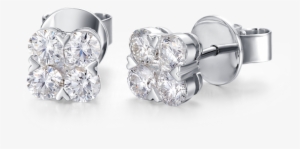 Dazzling Four Leaf Clover Diamond Stud Earrings - Earrings