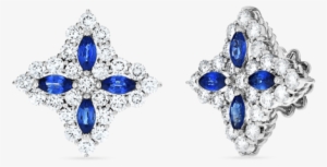 Roberto Coin Princess Flower Diamond And Gemstone Stud