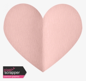 Folded Heart Soft Pink - Digital Scrapbooking