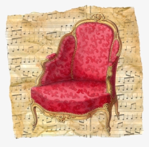Vintage Chair Red Music Sheet Old 1485614