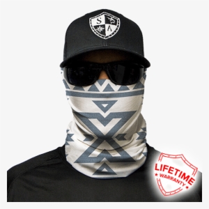 Salt Armour SA Blue Lumberjack Skull Face Shield Sun Mask Balaclava Neck Gaiter 