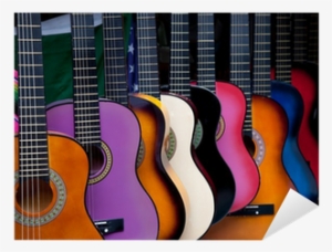 Row Of Multi-colored Mexican Guitars Pixerstick For - Guitar