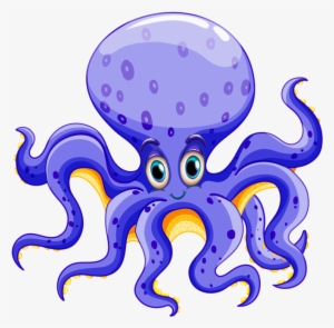 Octopus Clipart Sea Creature - Animales Acuaticos Animados Png