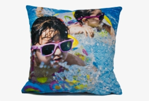 Personalised Double Sided Print Photo Cushion - Shopsexactly Poster Of People Water Sun Blue Sunglasses