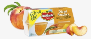 Peaches, Fruit Cup® Snacks - Delmonte Plastic Fruit Cup Diced Peaches In Light Syrup
