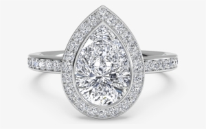 The Pear, Or 'teardrop' Diamond, Is A Truly Unique - Halo Pear Shaped Ring