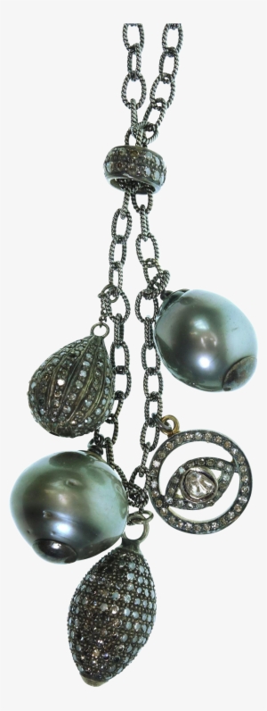 The Necklace Features To Baroque Shape Black Tahitian