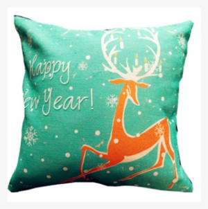 Unique Bargains Piccocasa Linen New Year Deer Pattern