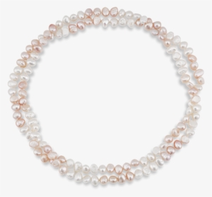 Pink & White Pearl Necklace - Bracelet