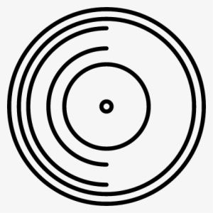Vinyl Record Vector - Outline Of A Record