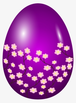 This Image Easter Spring Egg Purple Clip Art Image - Portable Network Graphics